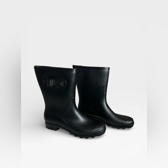 Evshine Women's Mid Calf Rain Boots Waterproof Garden Shoes - Picture 3 of 7